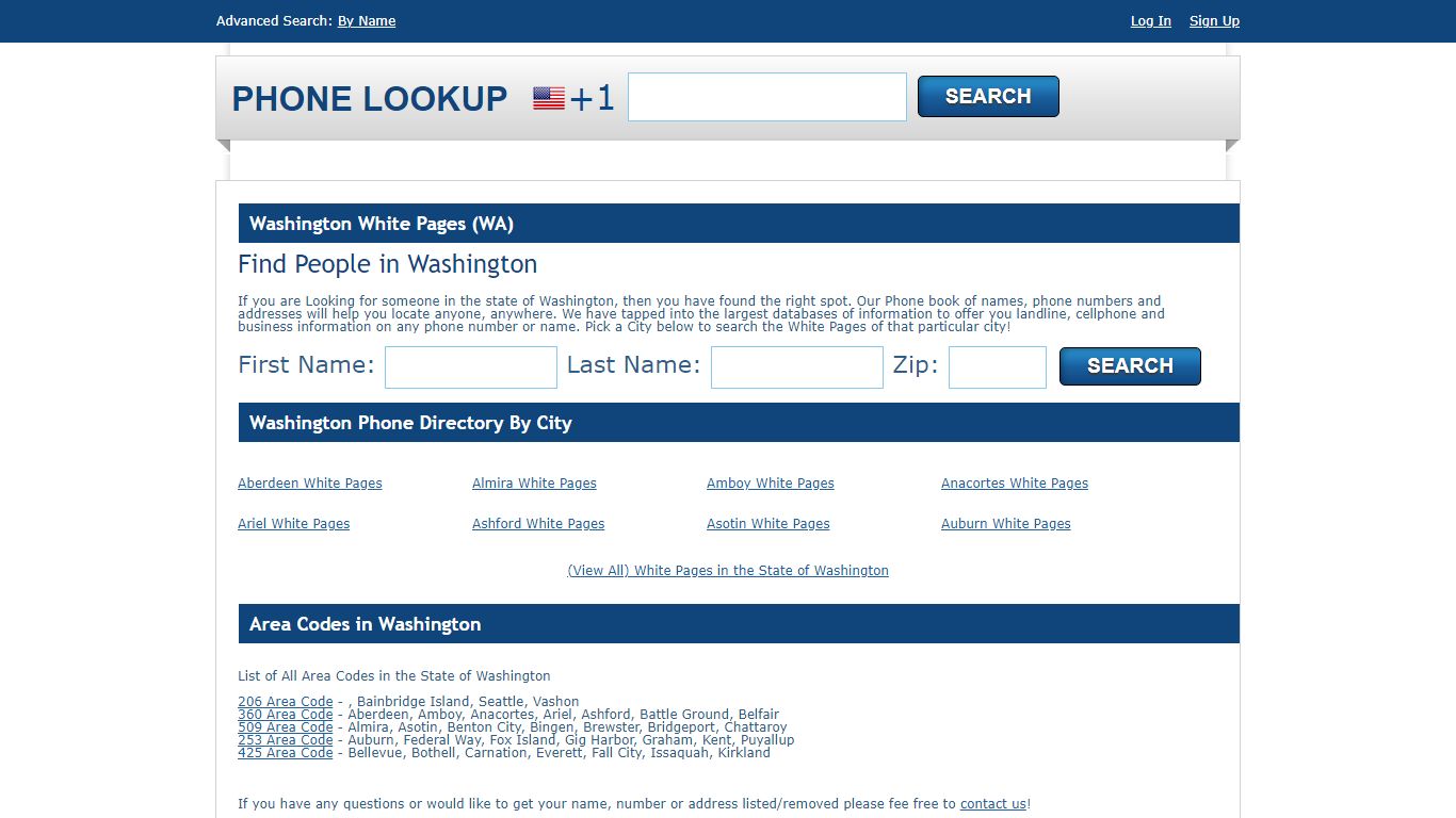 Washington White Pages - WA Phone Directory Lookup